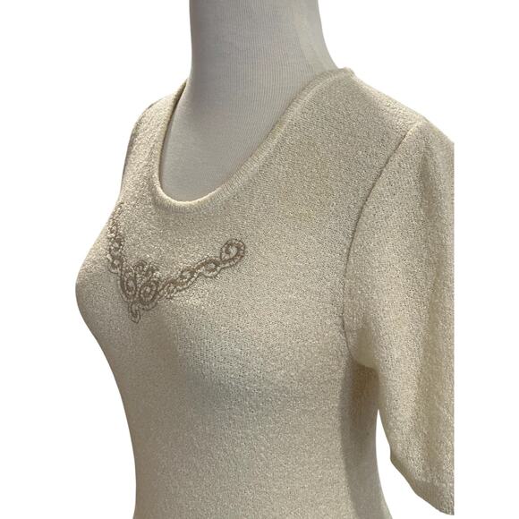 M & S Vintage St Michael cream acrylic Jumper Sweater UK Size 14 US Size Small - Picture 3 of 6
